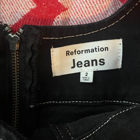 Reformation Davies bustier corset denim little black mini dress size 2 - Picture 5 of 8